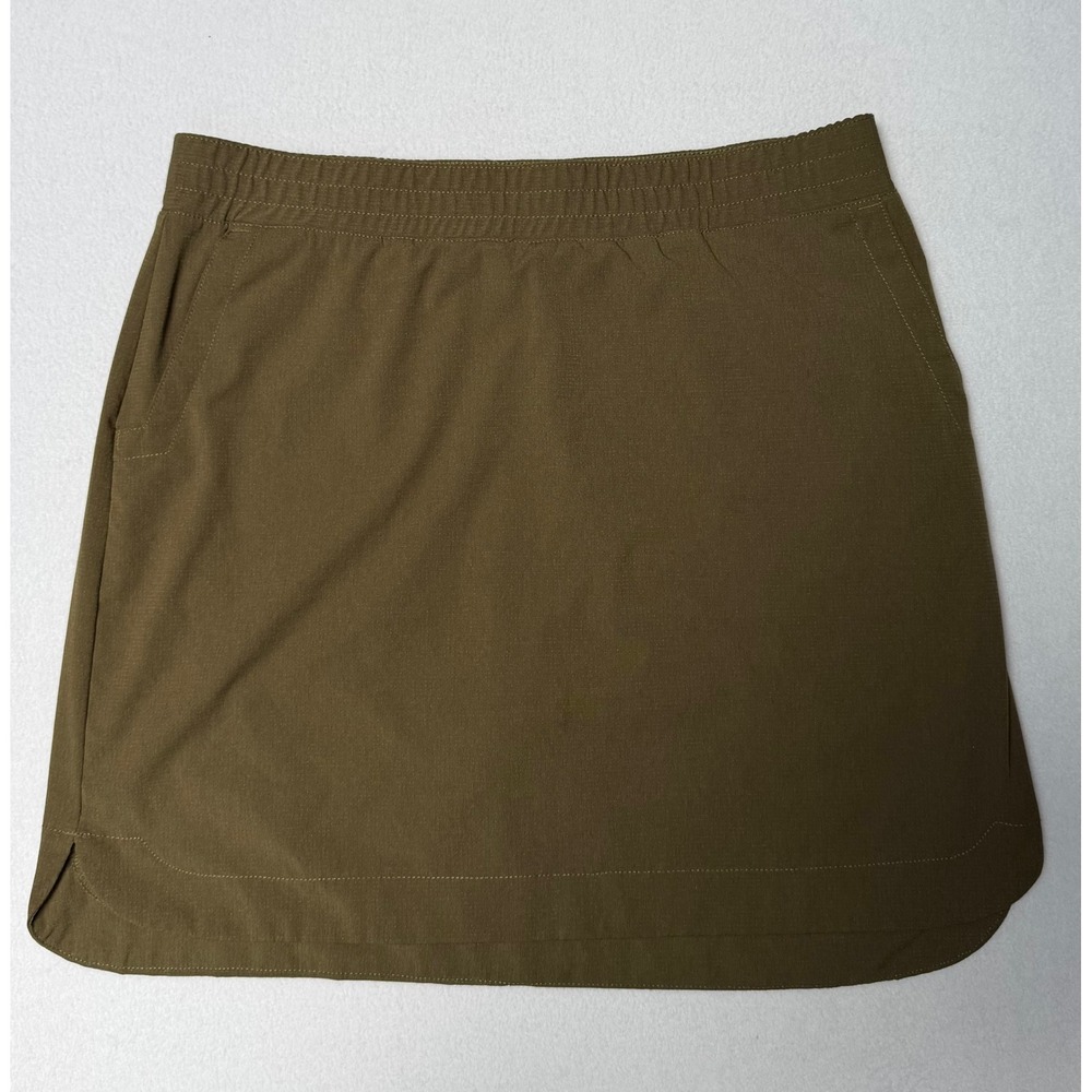 Duluth Trading Co Armachillo Skort Womens 14 Olive Green Hiking Active 63643
